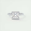 2.0 Ct Princess Half Bezel Solitaire Moissanite Diamond Engagement Ring