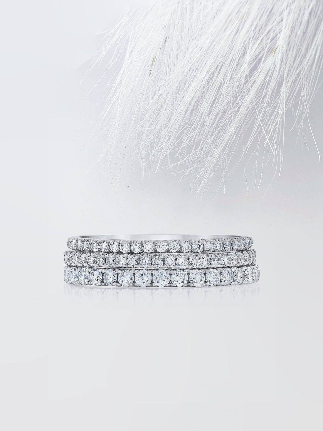 Round Cut Moissanite Full Eternity Diamond Wedding Band