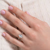 2.0 - 4.0 CT Oval Cut CVD Diamond Three Stone Style Engagement Ring