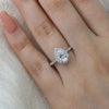 1.50CT Pear Cut Moissanite Halo Engagement Ring