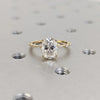 1.50-3.50 CT Oval CVD Diamond Dainty Engagement Ring