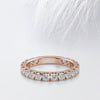 Round Cut Moissanite 3/4 Eternity Diamond Wedding Band