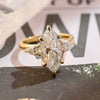 1.0 - 3.0 CT Marquise CVD Diamond Three Stone Style Engagement Ring