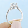 1.0CT Round Cut Cluster Vintage Style Moissanite Engagement Ring