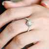 1.0-3.0 CT Round CVD Diamond Pave Setting Engagement Ring