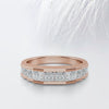 Princess Cut Moissanite Channel Set Diamond Wedding Band