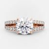 1.90ct Round Brilliant Cut Split Shank Style Moissanite Engagement Ring