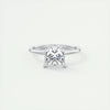 2.5 Ct Princess solitaire with Hidden Halo Moissanite Diamond Engagement Ring