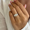 1.50-3.50  CT Oval CVD Diamond Three Stone Style Engagement Ring