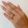 0.50CT-1.20CT Flame-cut Diamond Moissanite Signet Engagement Ring