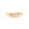 0.50CT-1.20CT Flame-cut Diamond Moissanite Signet Engagement Ring