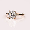1.49-3.0 CT Cushion CVD Diamond Hidden Halo Engagement Ring