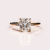 1.49-3.0 CT Cushion CVD Diamond Hidden Halo Engagement Ring
