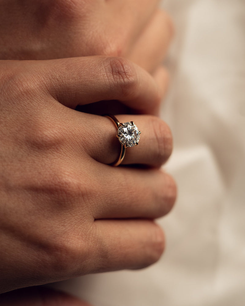 1.0 - 2.0 CT Round CVD Diamond Solitaire Engagement Ring