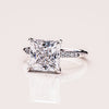 1.0 - 3.87 CT Princess CVD Diamond Hidden Halo Engagement Ring