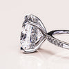 1.0 - 3.87 CT Princess CVD Diamond Hidden Halo Engagement Ring