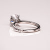 1.0 - 2.50  CT Round  CVD Diamond Pave Setting Engagement Ring