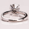 1.0 - 2.50  CT Round  CVD Diamond Pave Setting Engagement Ring