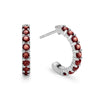 1.25CT Round Garnet Diamond January Birthstone Earrings