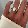 1.50CT-2.50CT Oval Cut Moissanite Diamond Unique Engagement Ring