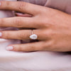 3.20CT Pear Cut Moissanite Solitaire Engagement Ring