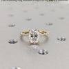 1.50-3.50 CT Oval CVD Diamond Dainty Engagement Ring