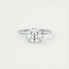 2.5 Ct Square Oval Solitaire Moissanite East West Diamond Engagement Ring