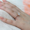 1.65CT Cushion Cut Moissanite Halo Engagement Ring