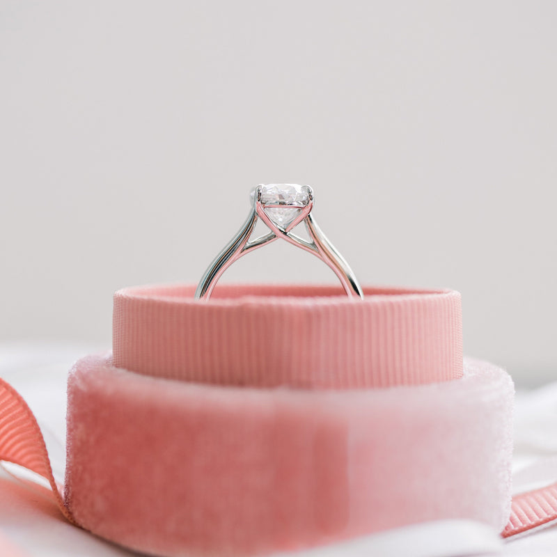 2.50ct Oval Moissanite Solitaire Engagement Ring