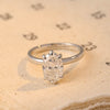 1.0-3.0 CT Oval CVD Diamond Solitaire Engagement Ring