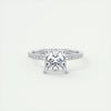 3.5 Ct Princess Pavé Moissanite Diamond Engagement Ring