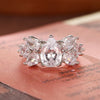 1.0 - 3.0 CT Pear CVD Diamond Cluster Engagement Ring