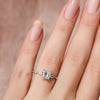 2.0 - 4.0 CT Princess Cut CVD Diamond Hidden Halo & Dainty Engagement Ring