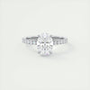 2.34 Ct Oval Pavé Moissanite  Diamond  Engagement Ring