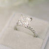 1.50CT Princess Cut Moissanite Solitaire Engagement Ring
