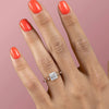 1.50 -3.50 CT Cut Princess Hidden Halo & Dainty Setting Engagement Ring