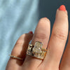 2.0 Ct Radiant Half Bezel Solitaire Moissanite Engagement Ring