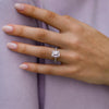 3.25CT Emerald Moissanite Hidden Halo Pave Setting Engagement Ring