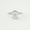 2.5 Ct Oval Solitaire With Hidden Halo Moissanite Diamond Engagement Ring