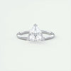 2.1 Ct Trillion Cantilever Solitaire Moissanite Engagement Ring