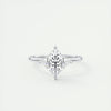 2.0 Ct Princess East West Solitaire Moissanite Diamond  Engagement Ring