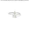 1.04-3.04 CT Pear CVD Diamond Solitaire Engagement Ring