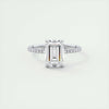 2.0 Ct Emerald Pavé Hidden Halo Moissanite Diamond Engagement Ring