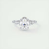 2.2 Ct Oval Three Stone Moissanite Diamond Engagement Ring