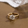 1.0 - 3.0 CT Round CVD Diamond  Solitaire Engagement Ring
