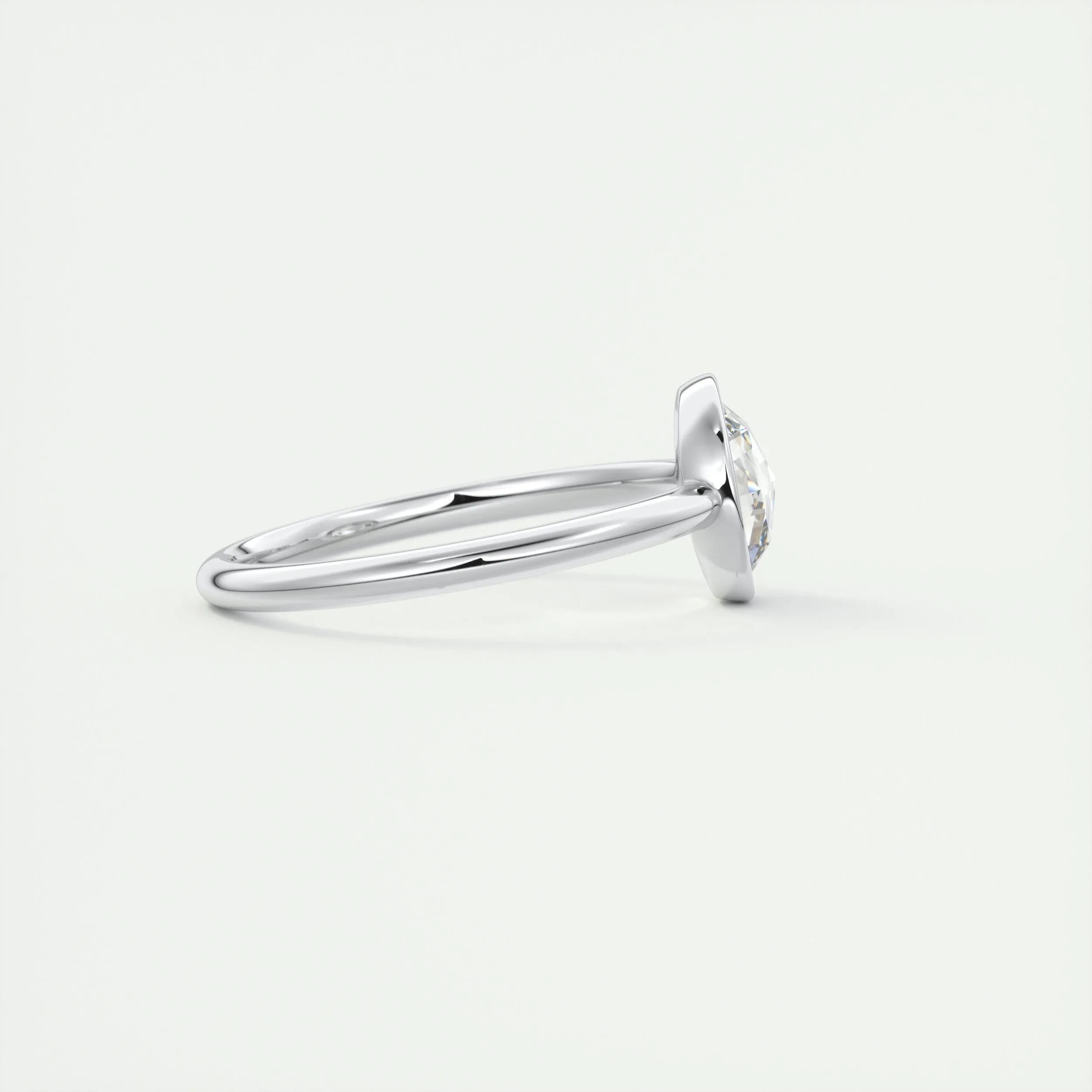 1.8 Ct Rose Cut Round Solitaire Full Bezel Moissanite Diamond  Engagement Ring