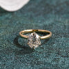 1.0-3.0 CT Oval Cut CVD Diamond Solitaire Engagement Ring