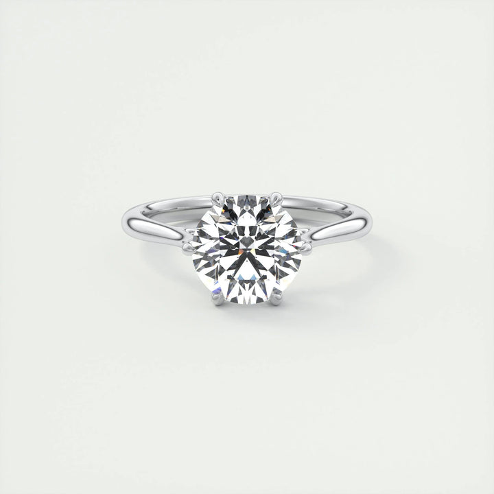 1.8 Ct Round Solitaire Moissanite Diamond Engagement Ring