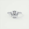 2.2 Ct Round Solitaire Bezel Moissanite Diamond Engagement Ring