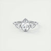 2.0 Ct Pear Bezel Three Stone Moissanite Diamond Engagement Ring